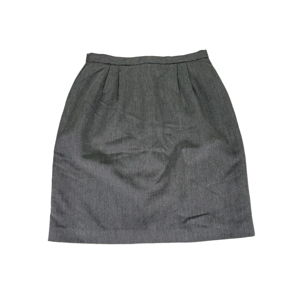 Dress Barn Women's Gray Pleated Knee Length Skirt - 12